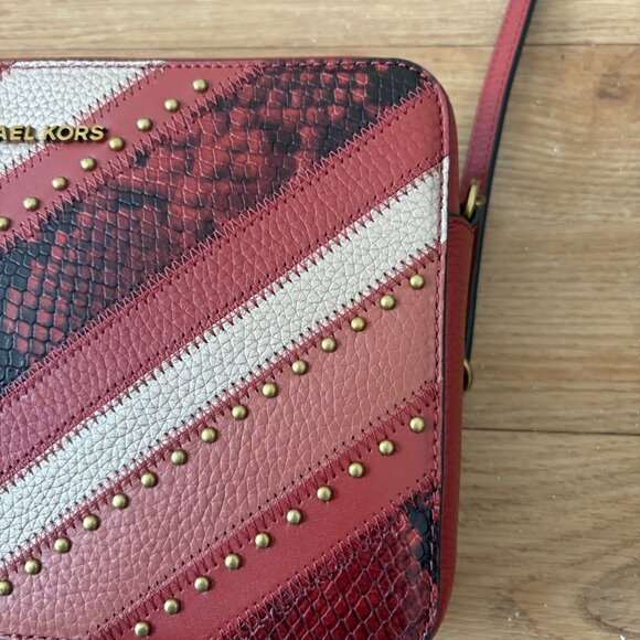 MICHAEL Michael Kors Jet Set Crossbody Leather Purse Terracotta Multi NWT - Picture 3 of 8